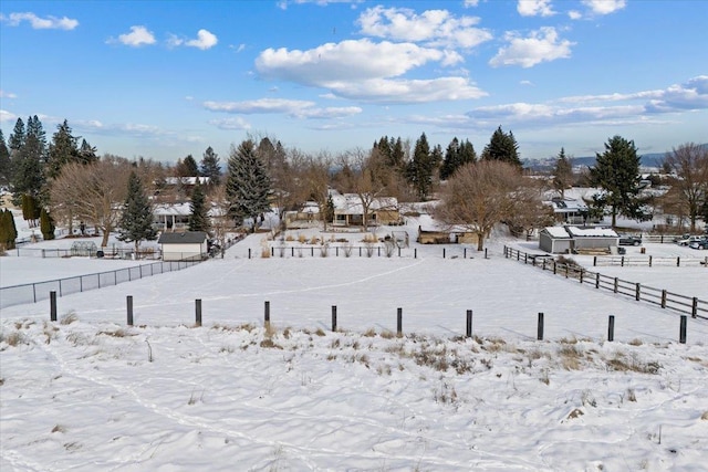 view of snowy yard