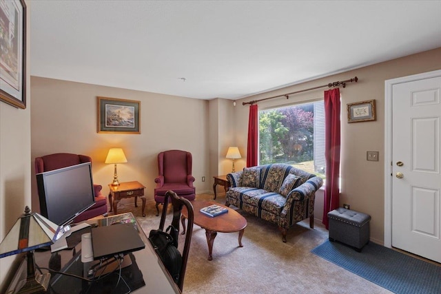 view of carpeted living room