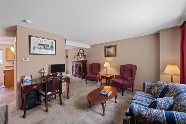 view of carpeted living room