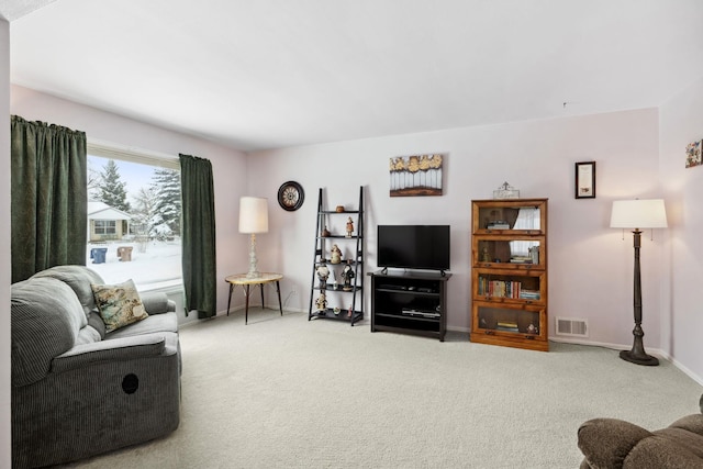 view of carpeted living room