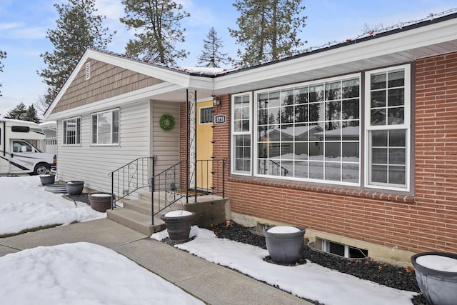 view of front of property with brick siding