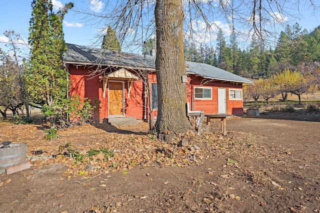 view of single story home