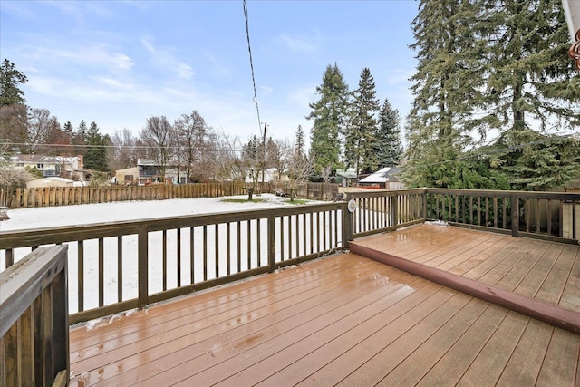 wooden terrace with fence