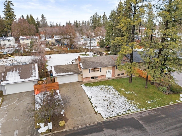 birds eye view of property featuring a residential view