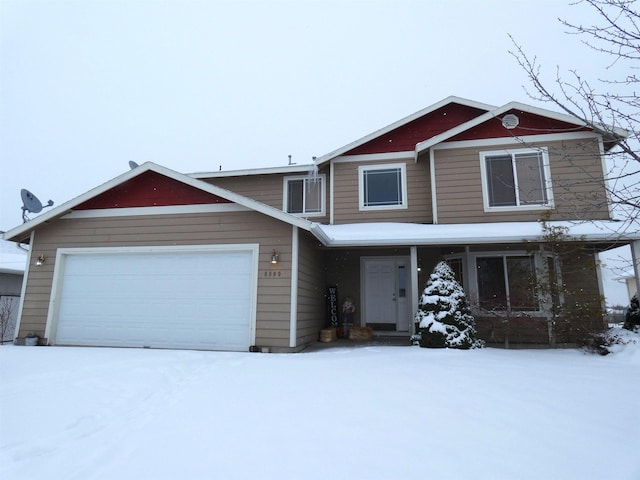 view of front of property with an attached garage