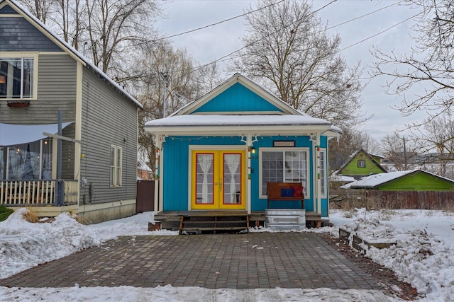 exterior space with entry steps