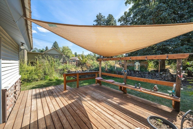 view of wooden terrace