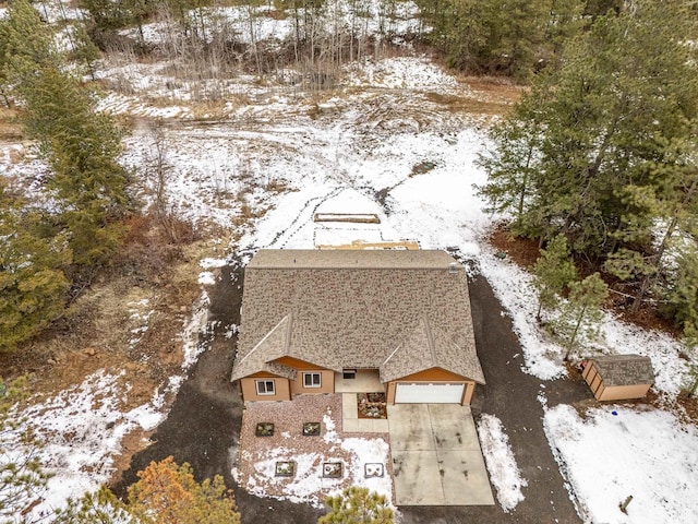 view of snowy aerial view