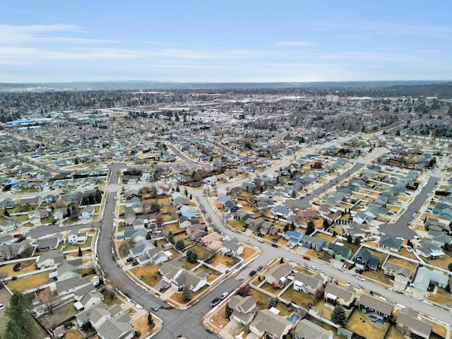 aerial view with a residential view