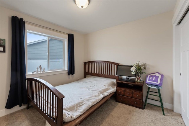 view of carpeted bedroom