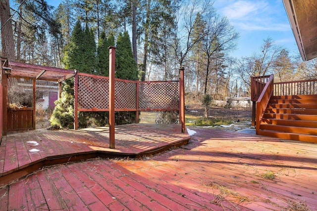 view of wooden terrace