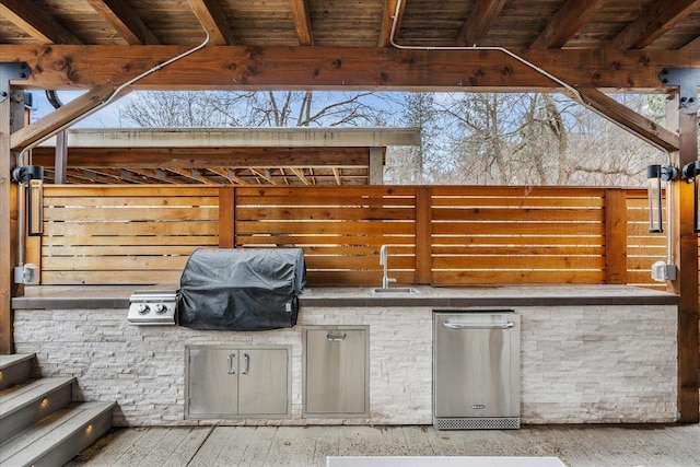 view of patio / terrace with grilling area and area for grilling