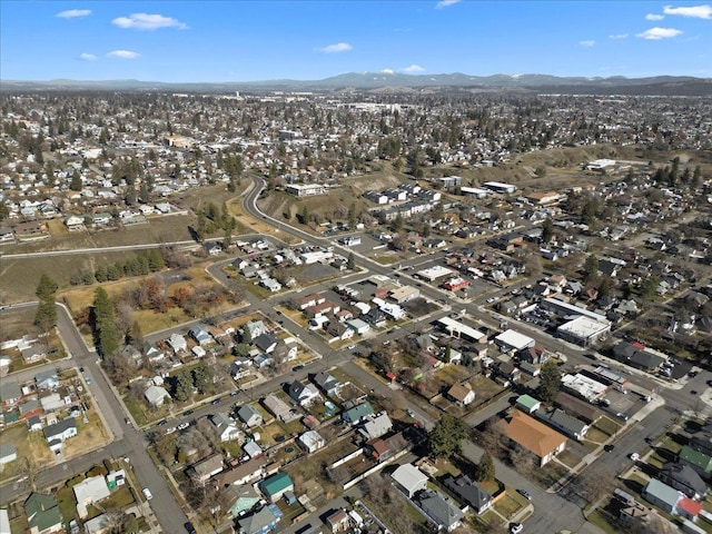 aerial view featuring a mountain view