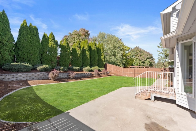 view of patio / terrace with a fenced backyard