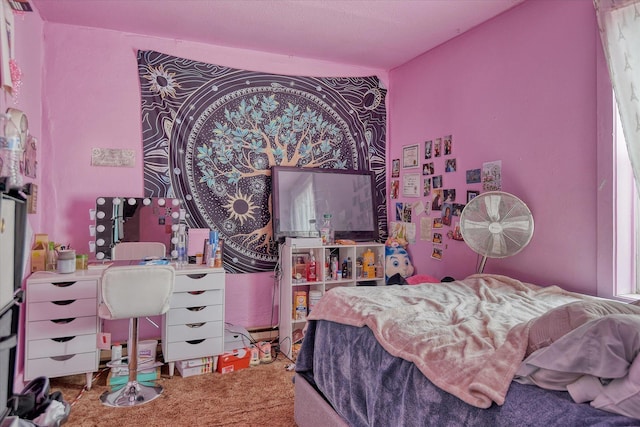 bedroom with carpet floors