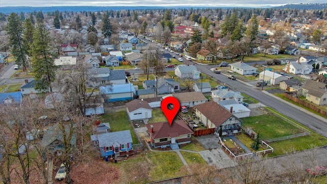 bird's eye view with a residential view