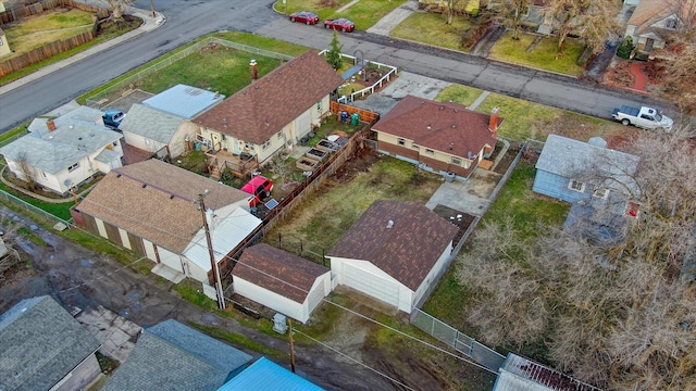 drone / aerial view with a residential view