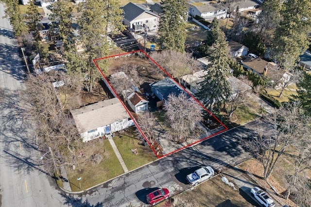 birds eye view of property featuring a residential view