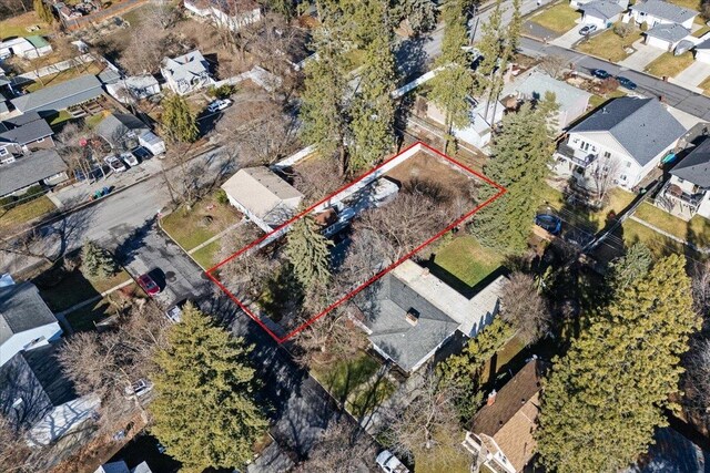 bird's eye view featuring a residential view