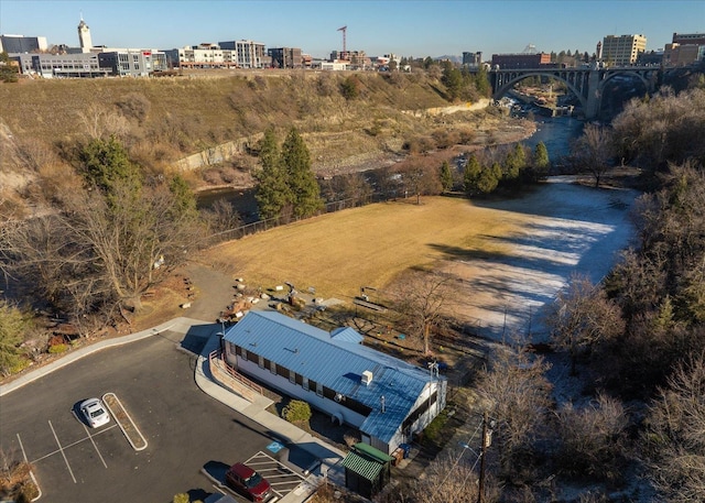 drone / aerial view featuring a view of city