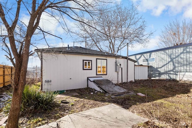 exterior space featuring fence