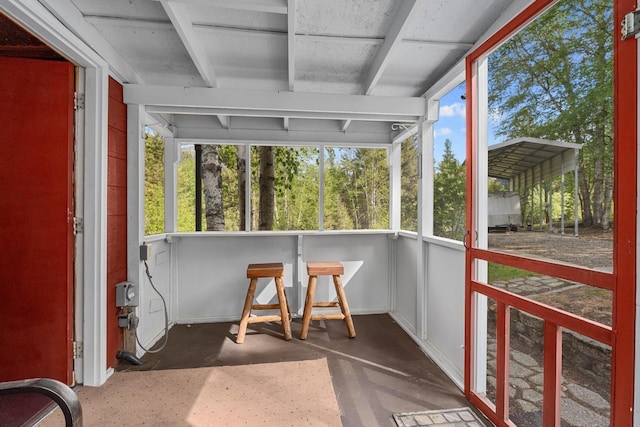 view of sunroom