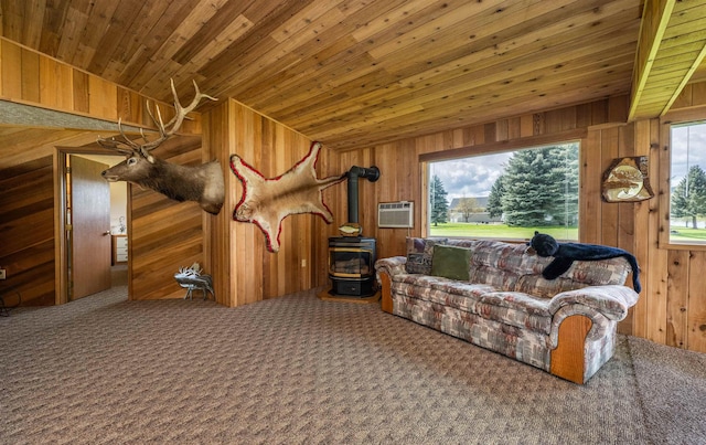 view of stable featuring a wall mounted air conditioner