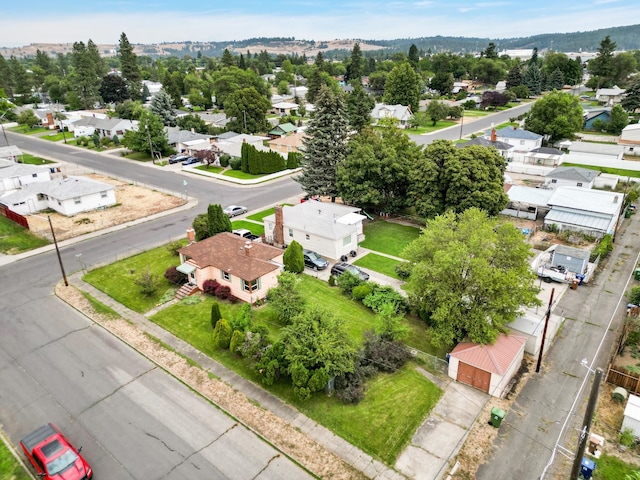 drone / aerial view with a residential view