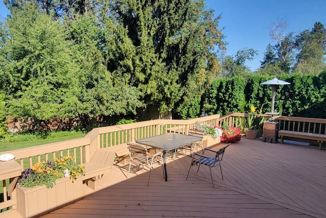 view of wooden deck