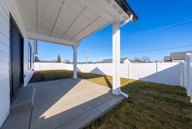 view of patio / terrace with a fenced backyard