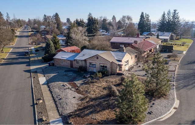 aerial view featuring a residential view