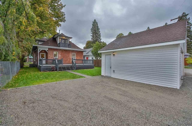 2508 S Grand Blvd, Spokane, WA 99203 - back of house with a deck and a detached garage