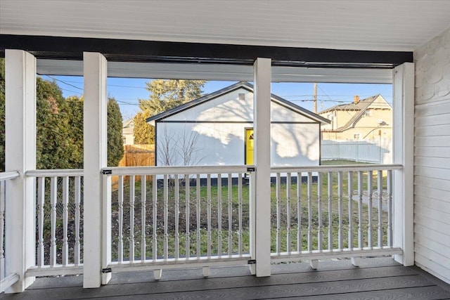 unfurnished sunroom featuring a wealth of natural light