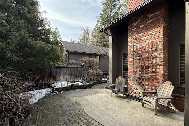 view of patio with fence