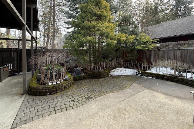 view of patio / terrace with a fenced backyard