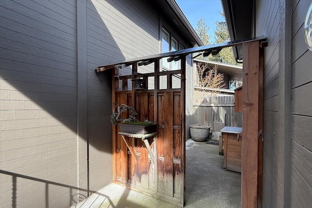 view of doorway to property