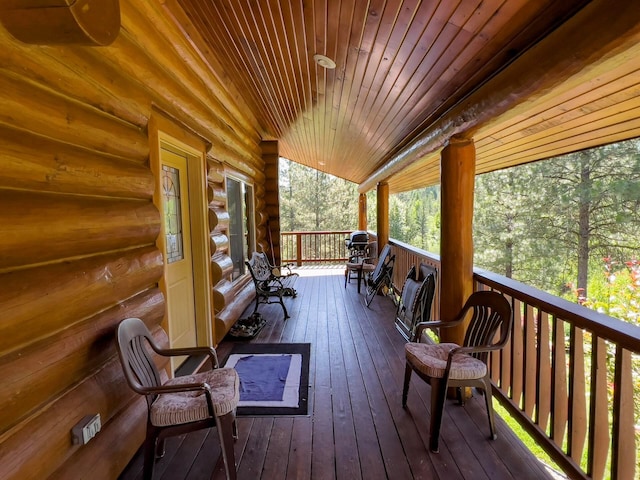 view of wooden deck