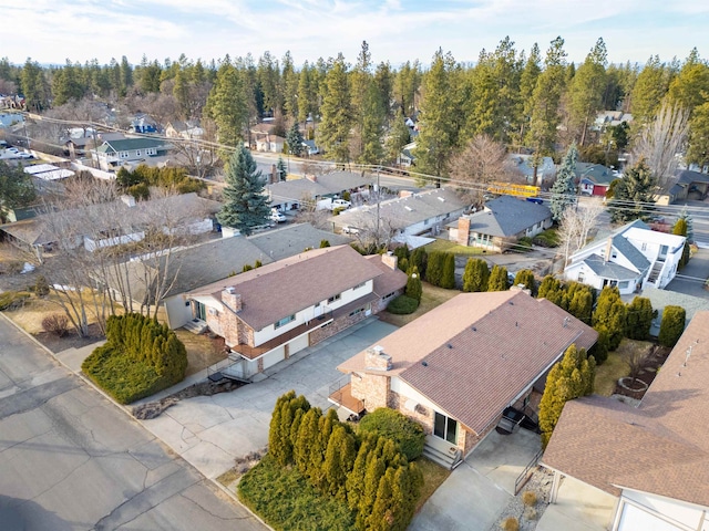 drone / aerial view featuring a residential view