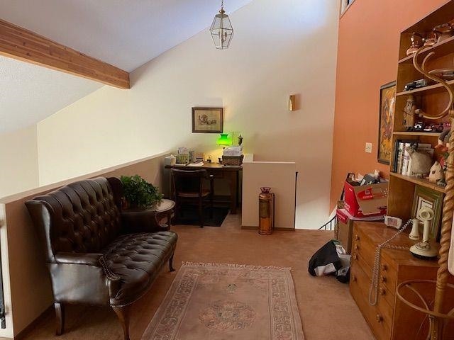 5301 N Argonne Ln # 4, Spokane, WA 99212 - sitting room featuring carpet floors and beam ceiling