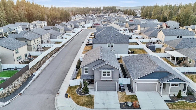 aerial view featuring a residential view