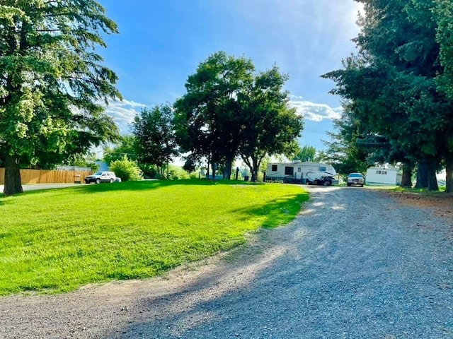 view of road with driveway