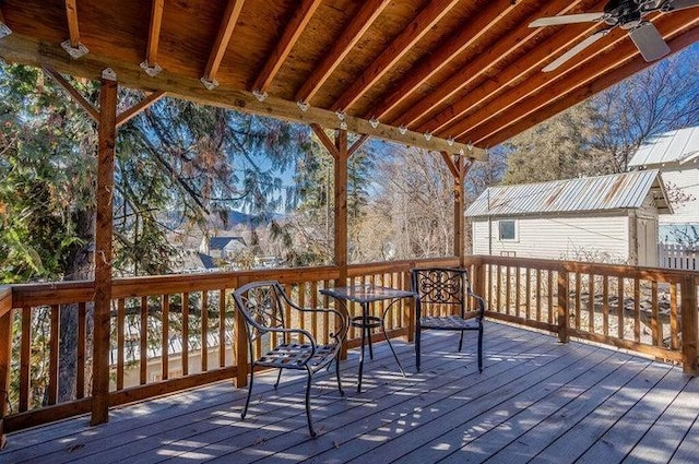 603 N Main St, Colville, WA 99114 - wooden terrace featuring ceiling fan