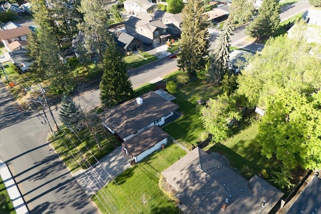 drone / aerial view with a residential view