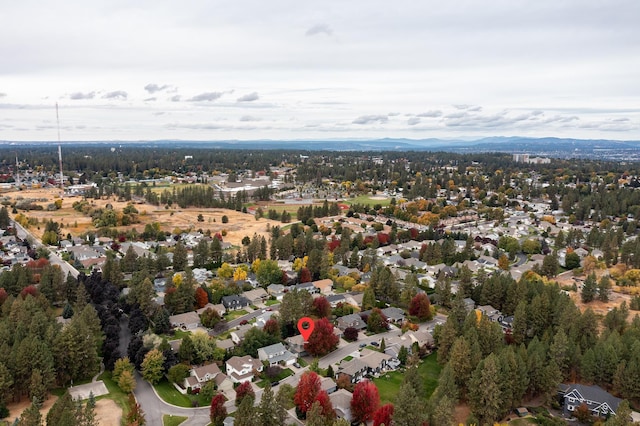 bird's eye view featuring a residential view