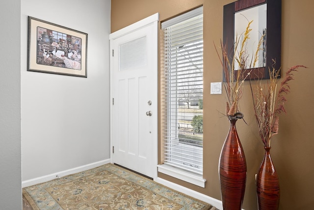 entrance foyer with baseboards