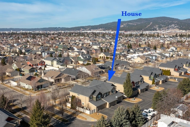 bird's eye view featuring a residential view