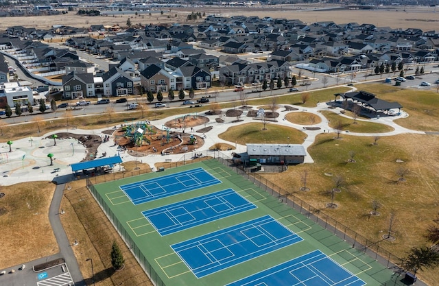 aerial view featuring a residential view