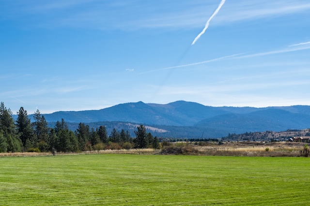 mountain view with a rural view