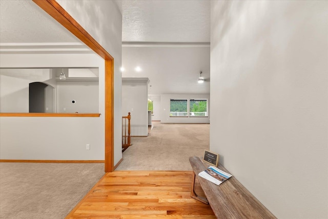 711 W Bolan Ave, Spokane, WA 99224 - corridor with carpet flooring, a textured ceiling, and baseboards