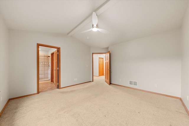 711 W Bolan Ave, Spokane, WA 99224 - unfurnished bedroom with light carpet, baseboards, ensuite bath, and a ceiling fan
